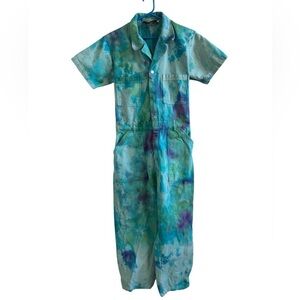 Big Bud Press Tie-Dye Jumpsuit in Blue and Green